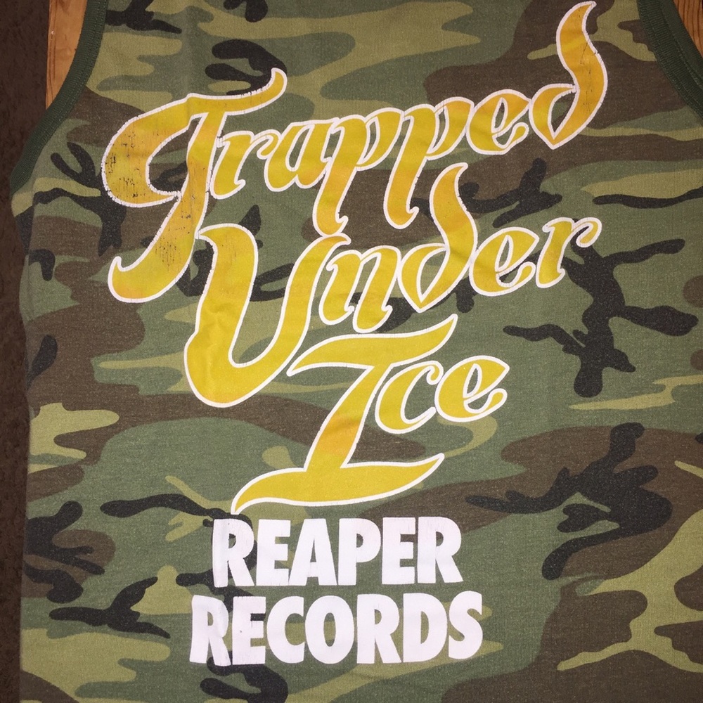 Trapped Under Ice camo tank top